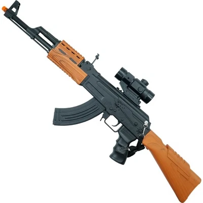 Pistola de juguete estilo AK a batería flash vibración luz sonido juegos con disfraces regalo niño Foto 1 de 4