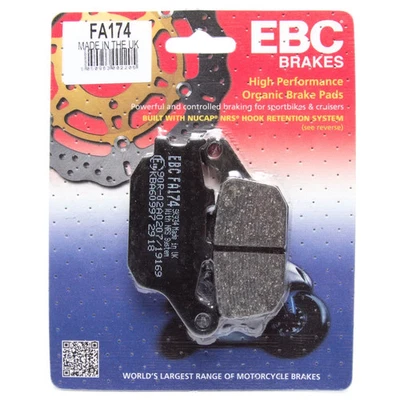 Se adapta a las pastillas de freno del disco trasero HONDA CBF 600 SA4-SA7 04-08 EBC FA174 Foto 1 de 3