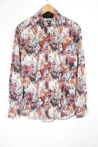 Mens Claudio Lugli Marilyn Monroe Movie Poster All Over Print Shirt Size Large - Picture 1 of 12