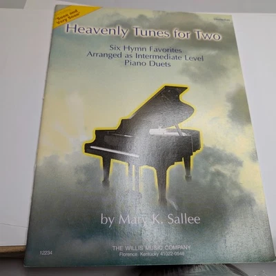 Heavenly Tunes For Two Piano Duets Sheet Music Book Mary Sallee Hymns F3 - Image 1 of 4