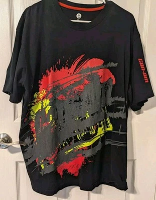 Camiseta Can-Am BRP Negra Talla 2XL Gris Logo Diseño Gráfico Pintura - Usada Foto 1 de 4