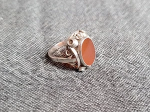 alter 900er Silber-Ring - Karneol, Bohemian, Art Deco, Jugendstil, Vintage, edel - Bild 1 von 3