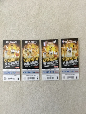 Golden State Warriors 2015 Playoff Ticket Stubs Cover