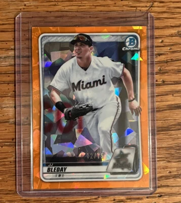 J J Bleday 2020 Bowman Chrome Sapphire Orange Refractor 72/75 - Image 1 of 3