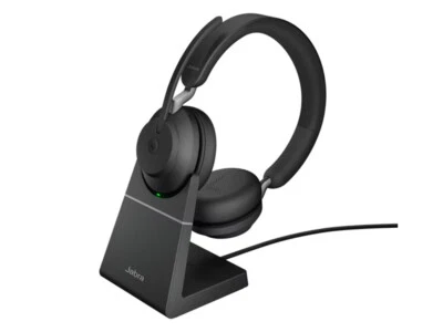 Jabra Evolve2 65 Certified for MS Teams Stereo Bluetooth Headset with Desk Stand - image 1 of 4
