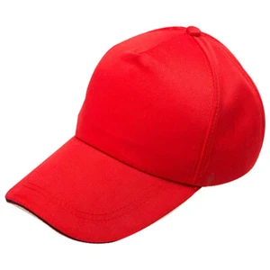 Red Sublimation Polyester Adjustable Baseball Cap Plain Blank Solid Hat DIY Gift - Picture 1 of 5