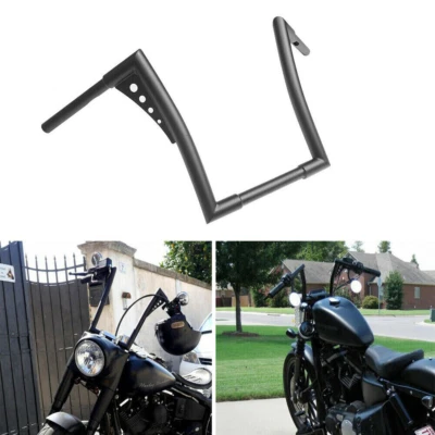 14-inch Black Ape Hanger Motorcycle Handlebars For Harley Davidson Softail Slim Foto 1 de 4