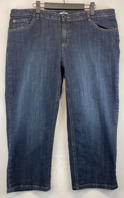 Pantalones capri Liz & Co. - Mujer Talla 16 - Denim - Azul - tiro medio (1306) Foto 1 de 4