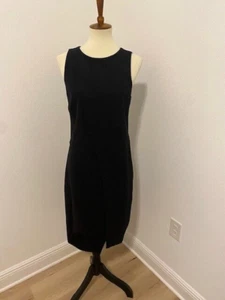 Halston Heritage black dress. Sleeveless with a faux wrap skirt SZ 8 - Picture 1 of 9