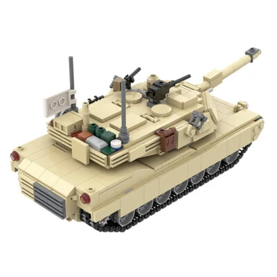 M1A2 Mini Tank with 360° Rotating Turret 972 Pieces MOC-36237 for Collection - Image 1 of 4
