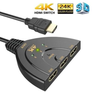 HDMI Splitter cable 3Port 4K*2K 1080P Multi Switch Adapter HUB LCD HDTV PS5 XBOX - Picture 1 of 8