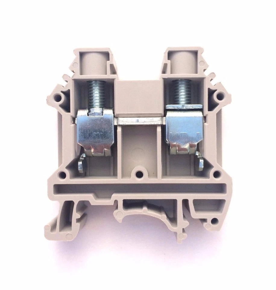 DIN Rail Terminal Blocks 10 Quantity DK16N Dinkle 3 AWG Gauge 100A 600V UL - Image 1 of 3