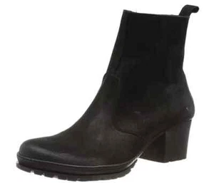 The Art Company Womens UK 5 EU38 Camden 1225 Black Nubuck Block Heel Ankle Boots - Picture 1 of 6
