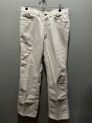 Vintage Levi Action Pants Crème Tan Pants 32x32 Flare Bell Bottoms VTG Levis - Image 1 of 4