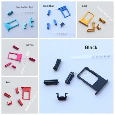 Botões de alimentação, volume e silêncio e slot para bandeja SIM conjunto de substituição para iPhone 6 6s Plus - Imagem 1 de 2