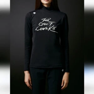 DESCENTE | Golf lovers tee shirt top graphic black sz XXS - Picture 1 of 7