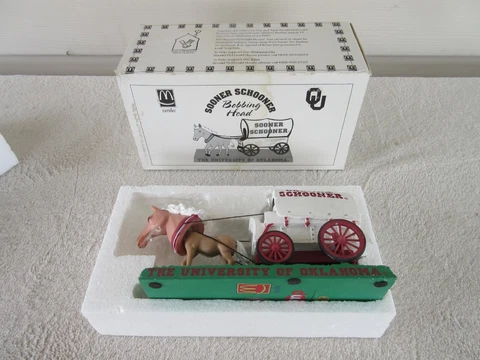 Vintage 2002 OU Sooner Schooner Bobbing Horse Head McDonald's Original Box Cover