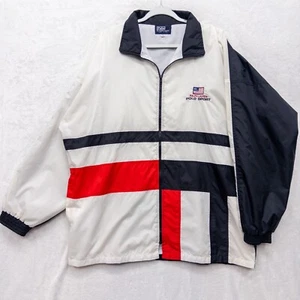 Cortavientos Vintage Polo Ralph Lauren “Polo Sport” Rojo/Blanco/Azul EE. UU. XL - Imagen 1 de 6