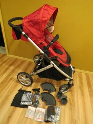 BRITAX B-Ready Baby Stroller RED Single Converts to Double Complete LKNew - Image 1 of 4