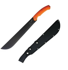 Katz Small Machete Fixed 14" Stainless Steel Full Blade Rubber Synthetic Handle - Picture 1 of 3