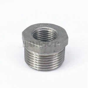 Accesorio de tubería reductora de acero inoxidable 304" macho a 1/2"" BSP hembra - Imagen 1 de 5
