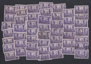 Postage Stamps for Crafting: 1946 3¢ Tennessee, Dark Violet; 50 USED STAMPS - Picture 1 of 1