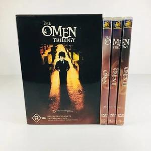 The Omen Trilogy DVD 25th Anniversary Set Supernatural Horror Movie Free Postage - Picture 1 of 8