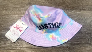 Justice Bucket Style Hat Reversible Pink One Size Multi Color Girls One Size - Picture 1 of 5