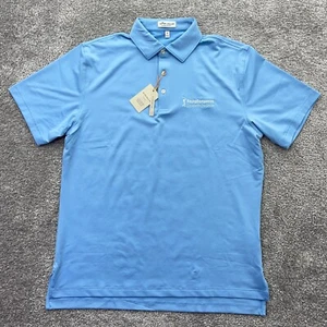Peter Millar Shirt Mens Medium Blue Golf Polo Summer Comfort Kaulig Championship - Picture 1 of 15
