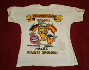 2001 UEFA Champions League Final Bayern Munich Valencia T-Shirt (XL) - Picture 1 of 2