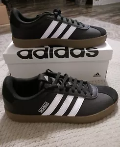 Adidas VL Court 3.0 Herren Gr. 11,5 Sneaker Schwarz Weiß Streifen Schuhe ID6286 - Bild 1 von 9