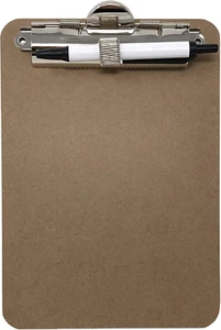 Trade Quest Mini Clipboard 5'' X 7'' Pen Holder Clip (Pen Included) (Pack of 12) - Picture 1 of 12