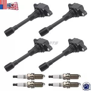 4Pack Ignition Coil UF549 + Spark Plug Kit For Nissan Sentra L4 1.8L 2.0L 2.5L - Picture 1 of 16