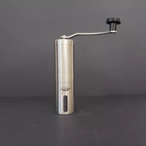 JavaPresse Manual Coffee Grinder, Conical Burr Mill, Brushed Stainless Campers! - Picture 1 of 9