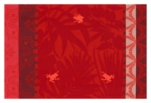 Placemats set of 8 red with acrylic coated cotton surface easy care Bahia red - Picture 1 of 1