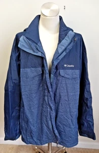 Columbia Timberline Triple I/C Jacket Shell Only Men's XXL Navy Waterproof - Picture 1 of 12