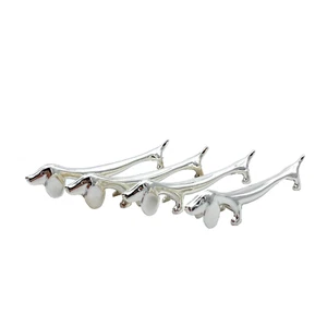 VTG Shinokin Silver Collection Knife Rests Dachshund Dogs - Set of 4 - Picture 1 of 11