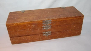 Vintage Russell Jennings Set 13 pezzi punte trapano coclea scatola in legno rovere 3 livelli - Foto 1 di 7