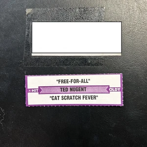 1 Jukebox Titelstreifen Ted Nugent Free For All / Cat Scratch Fever 45 - Bild 1 von 1