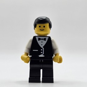 LEGO Waiter Minifigure (wtr002) - Figurine Fig Town Vest Formal City Set #9322