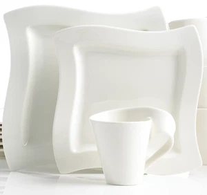 Villeroy & Boch New Wave 12-Pc Premium Porcelain Dinnerware Set Service for 4 - Picture 1 of 3