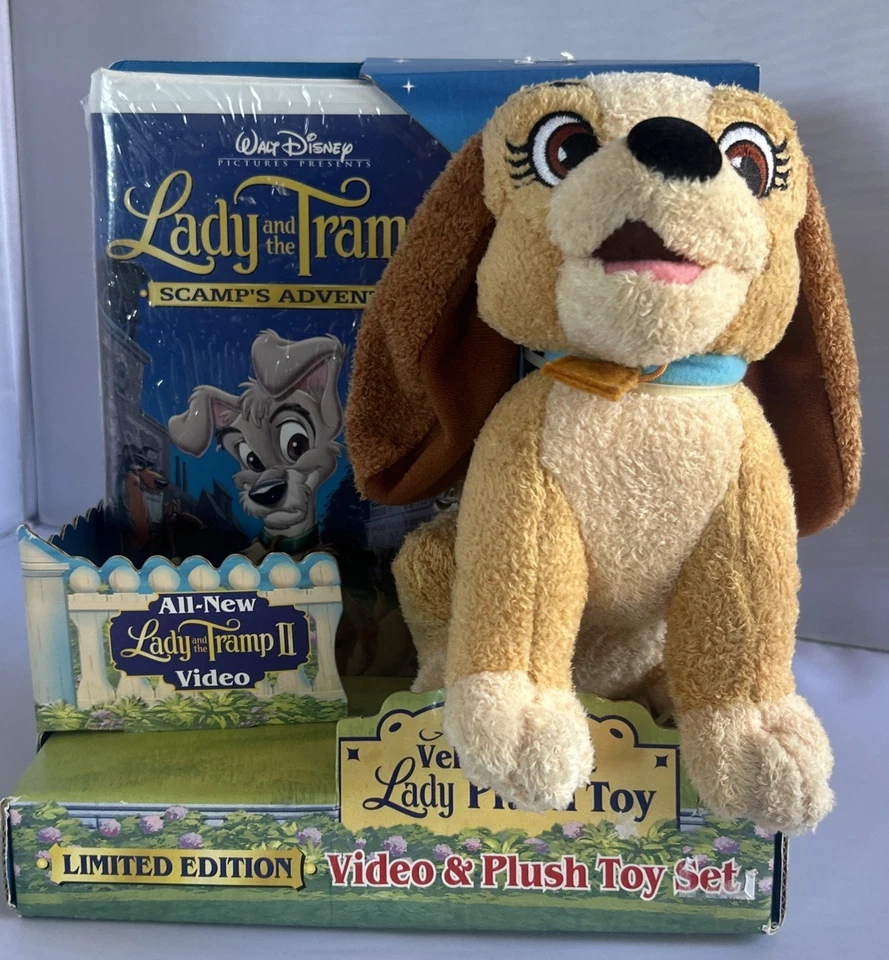 Lady And The Tramp II 2 Scamps Adventure VHS Limited Edition Lady Plush Toy Set - Image 1 of 4