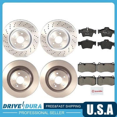 Juego de pastillas de freno de disco delanteras traseras rotor de freno de disco para Mercedes-Benz CL550 2007-2008 Foto 1 de 4