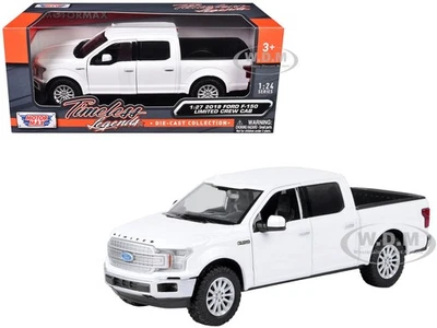 2019 FORD F-150 LIMITED CREW CAB PICKUP WHITE 1/27 DIECAST BY MOTORMAX 79364 - Image 1 of 3