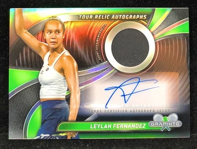 2024 Topps Graphite Tennis Leylah Fernandez Event-Used Tour Relic Auto Autograph - Image 1 of 2