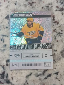 2023-24 Upper Deck Credentials - Jake Livingstone /999 Debut Ticket Access #102 - Picture 1 of 2