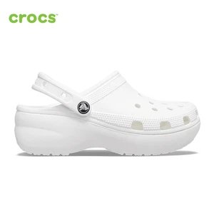 NEW CROCS Women's Classic Platform Clog 206750 WHITE - Picture 1 of 7