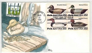 1985 DUCK DECOY CARVINGS SHELBURNE MUSEUM VERMONT HANDPAINTED MILLE CACHET - Picture 1 of 1