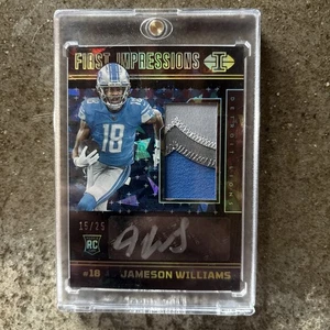 2022 First Impressions Auto RPA Jameson Williams Black Ice White Ink /25 FOTL - Bild 1 von 6