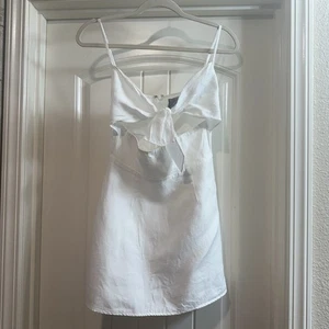 Reformation Sullivan Leinen weiß hergestellt in den USA Trägerkleid Größe 4 - Bild 1 von 7
